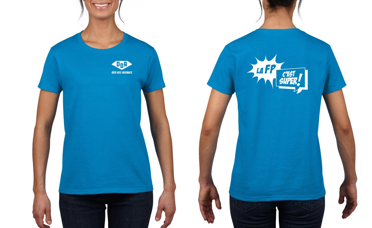 T-Shirt DDR pour femmes bleu