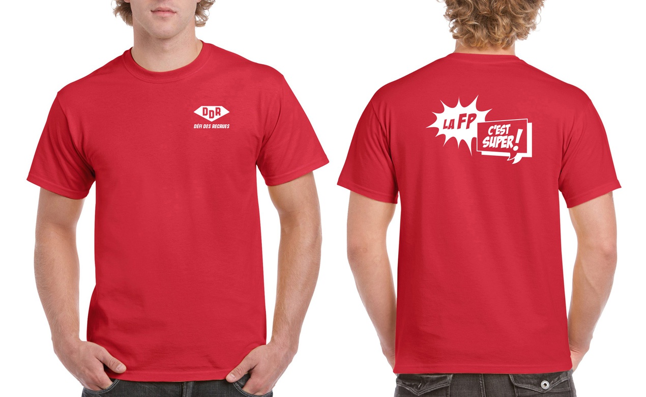 T-Shirt DDR pour homme rouge